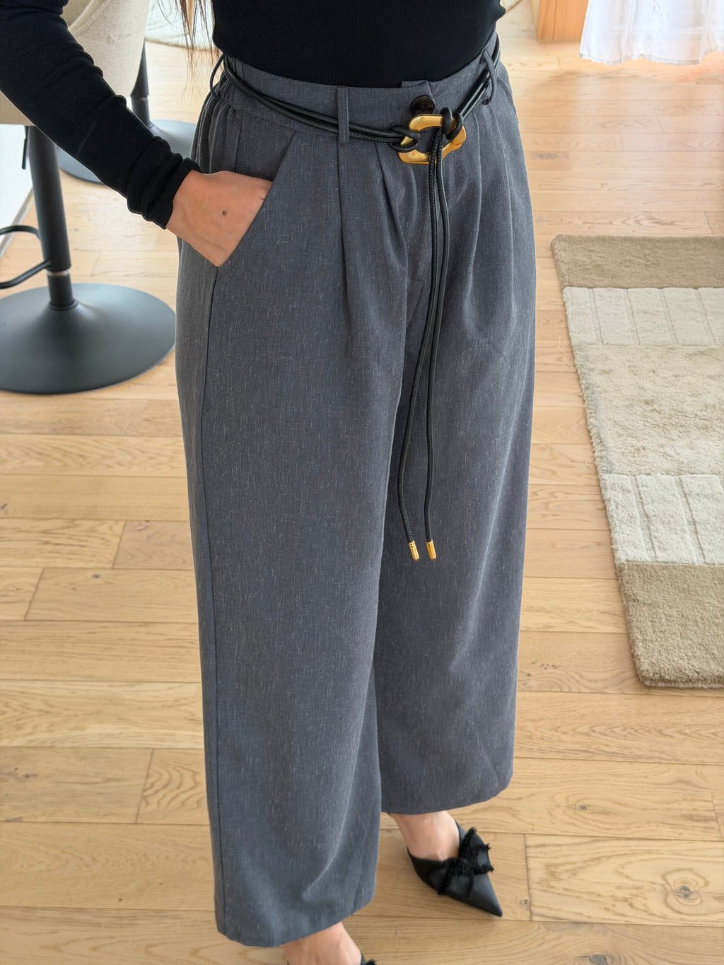 Pantalon Tailleur Gris