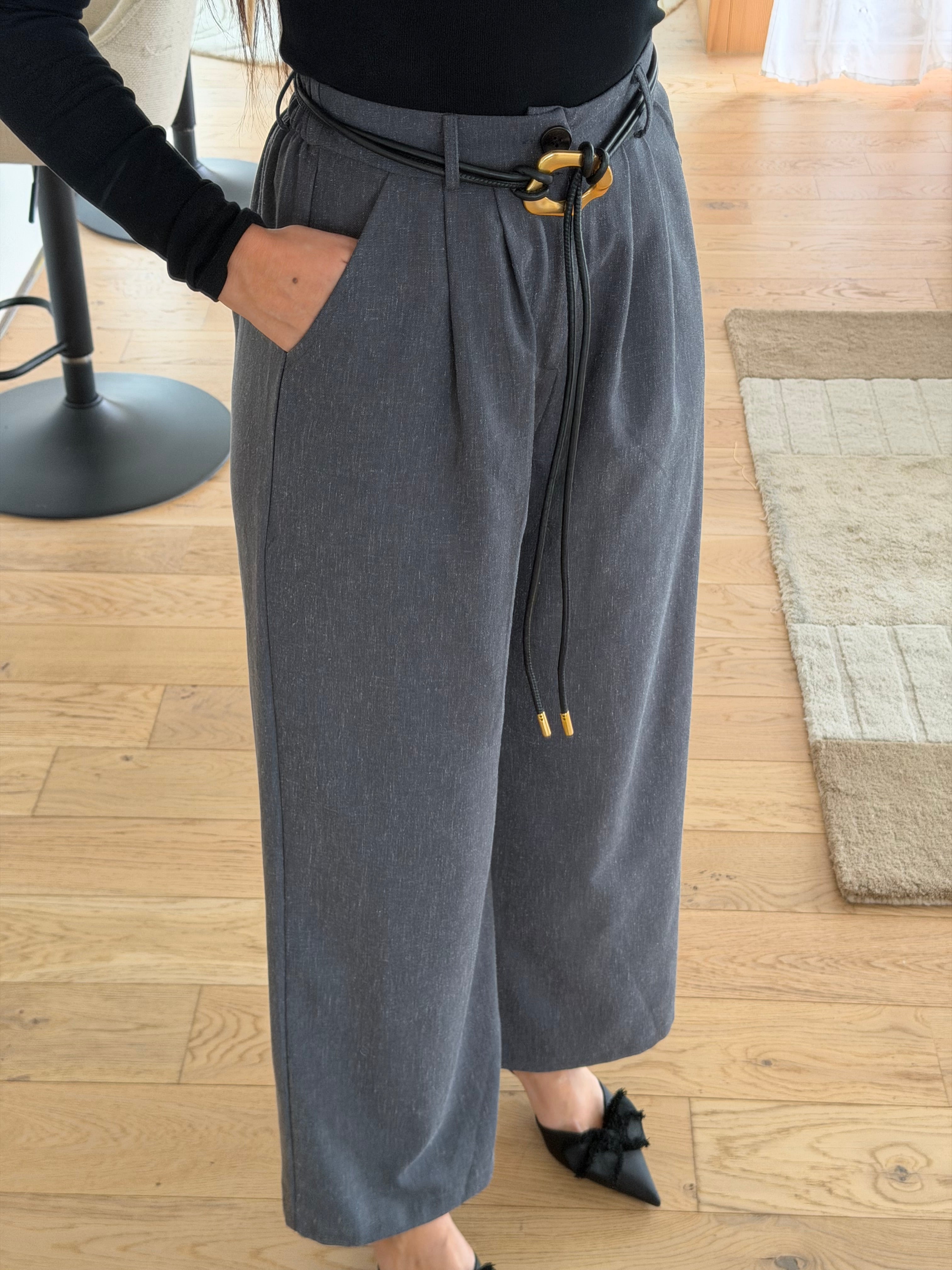 Pantalon Tailleur Gris