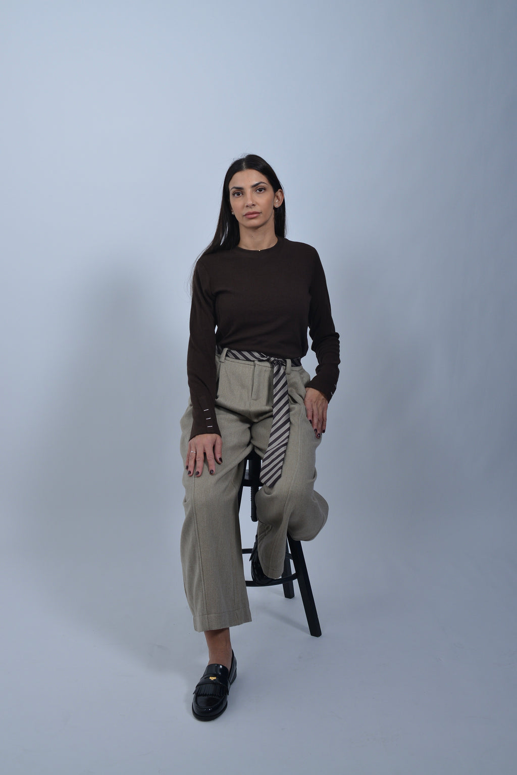 Top Col Rond Chocolat