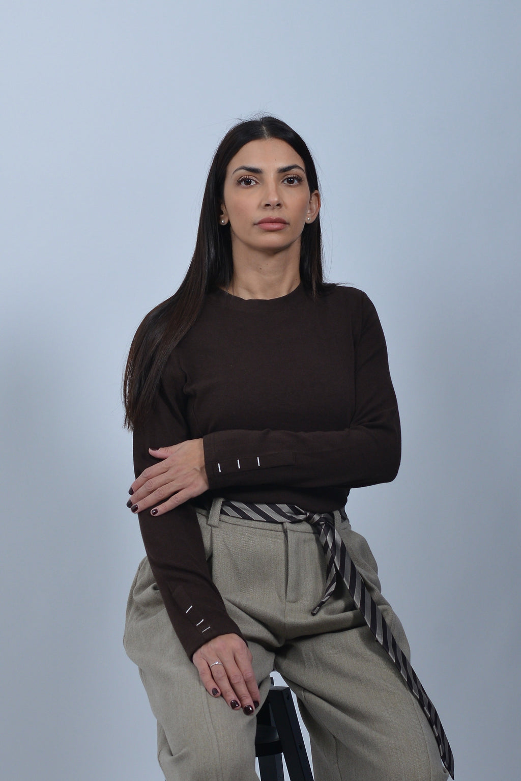 Top Col Rond Chocolat