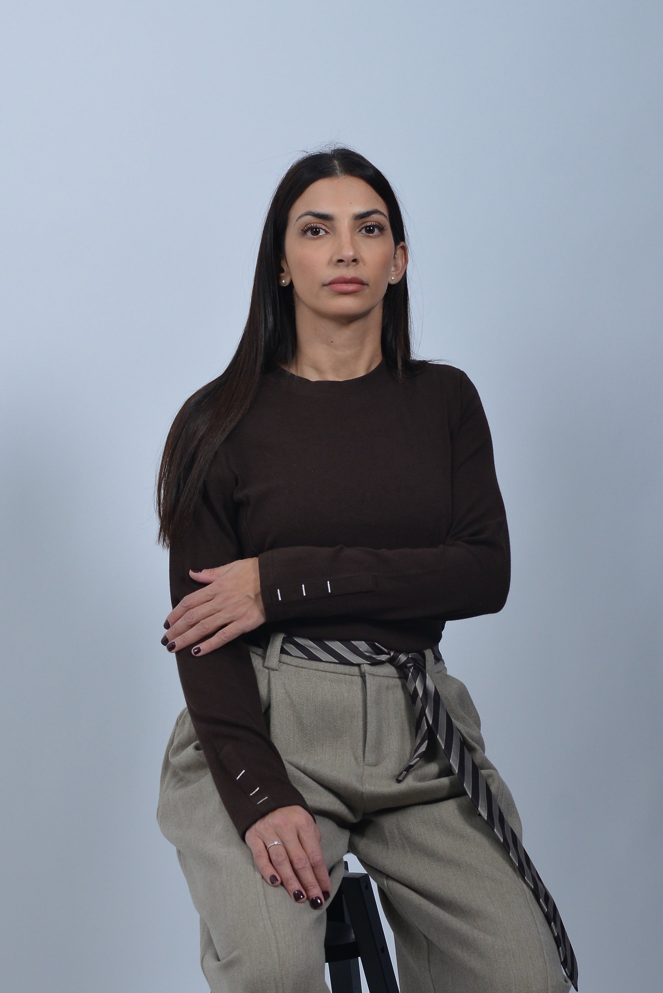 Top Col Rond Chocolat