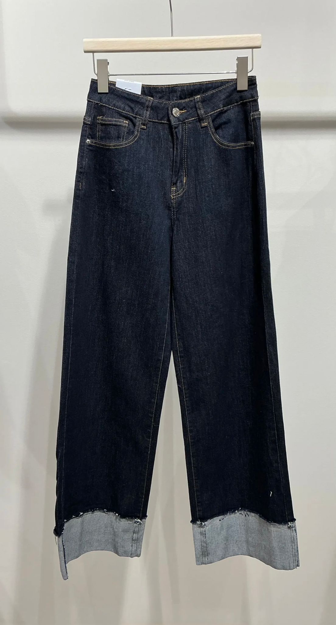 Jean Wide Leg Brut - Revers Oversize ALMA