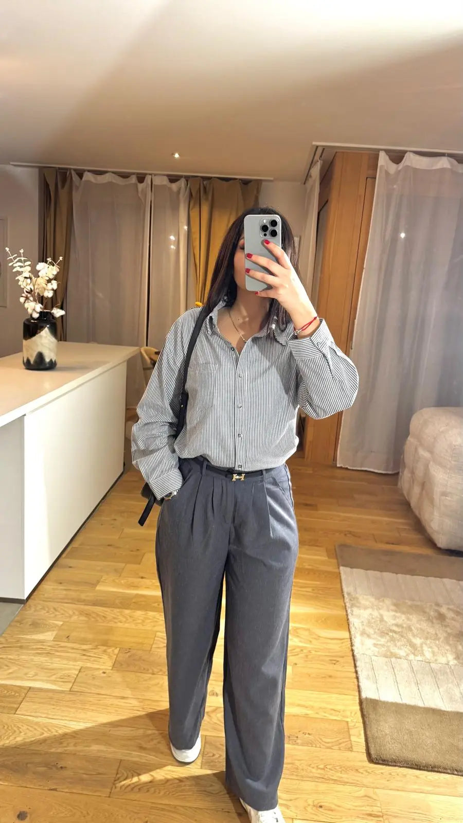 Pantalon Tailleur Gris ALMA