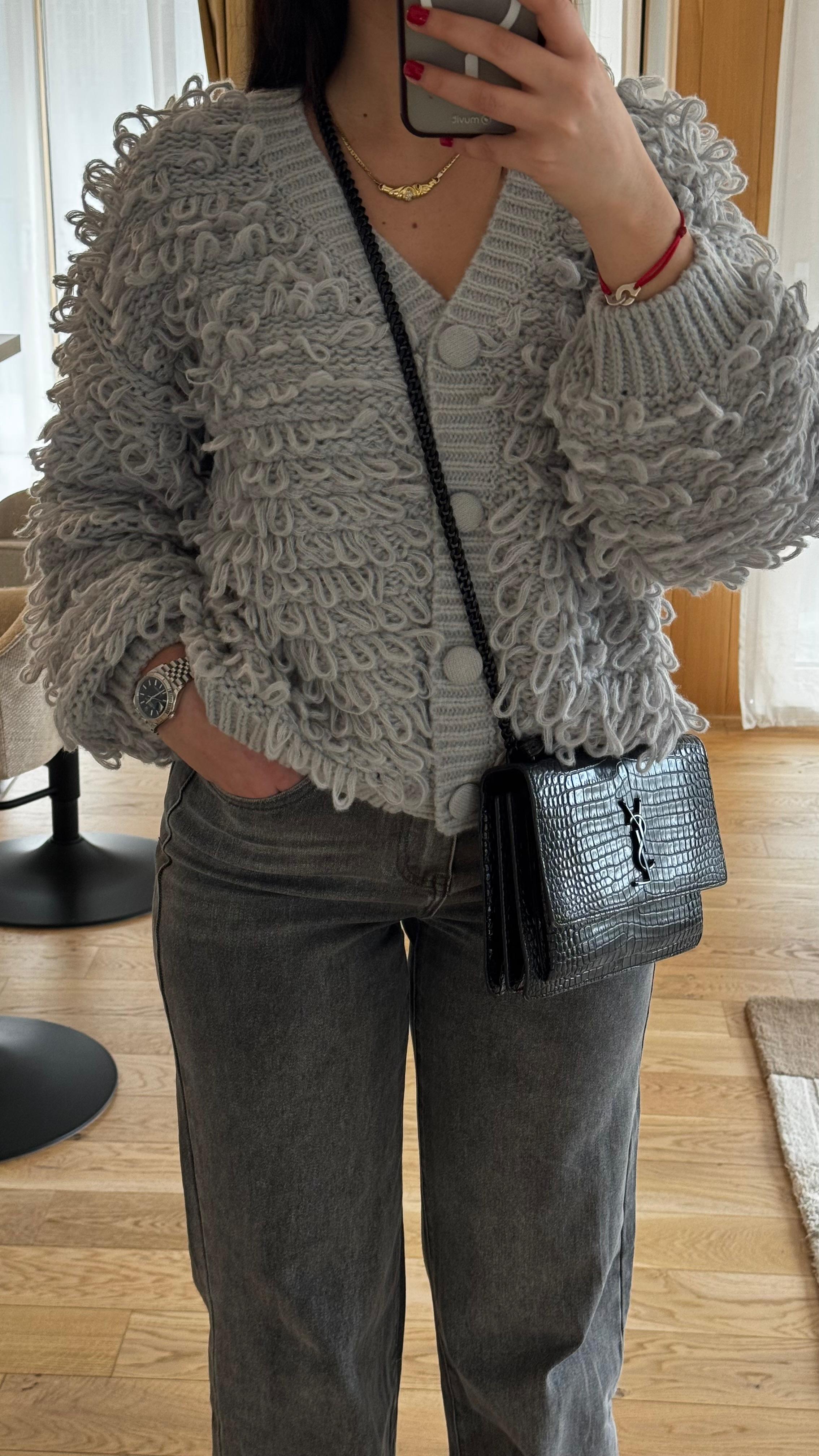 Cardigan Texturé Gris ALMA