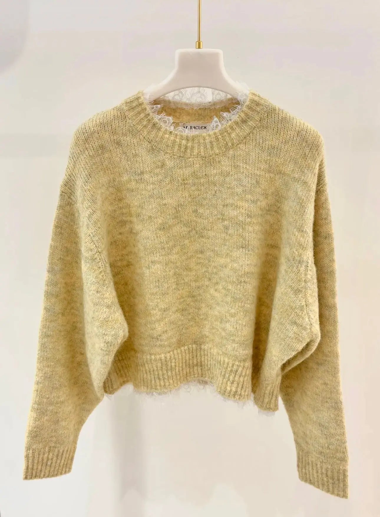 Pull Court Jaune Doux ALMA