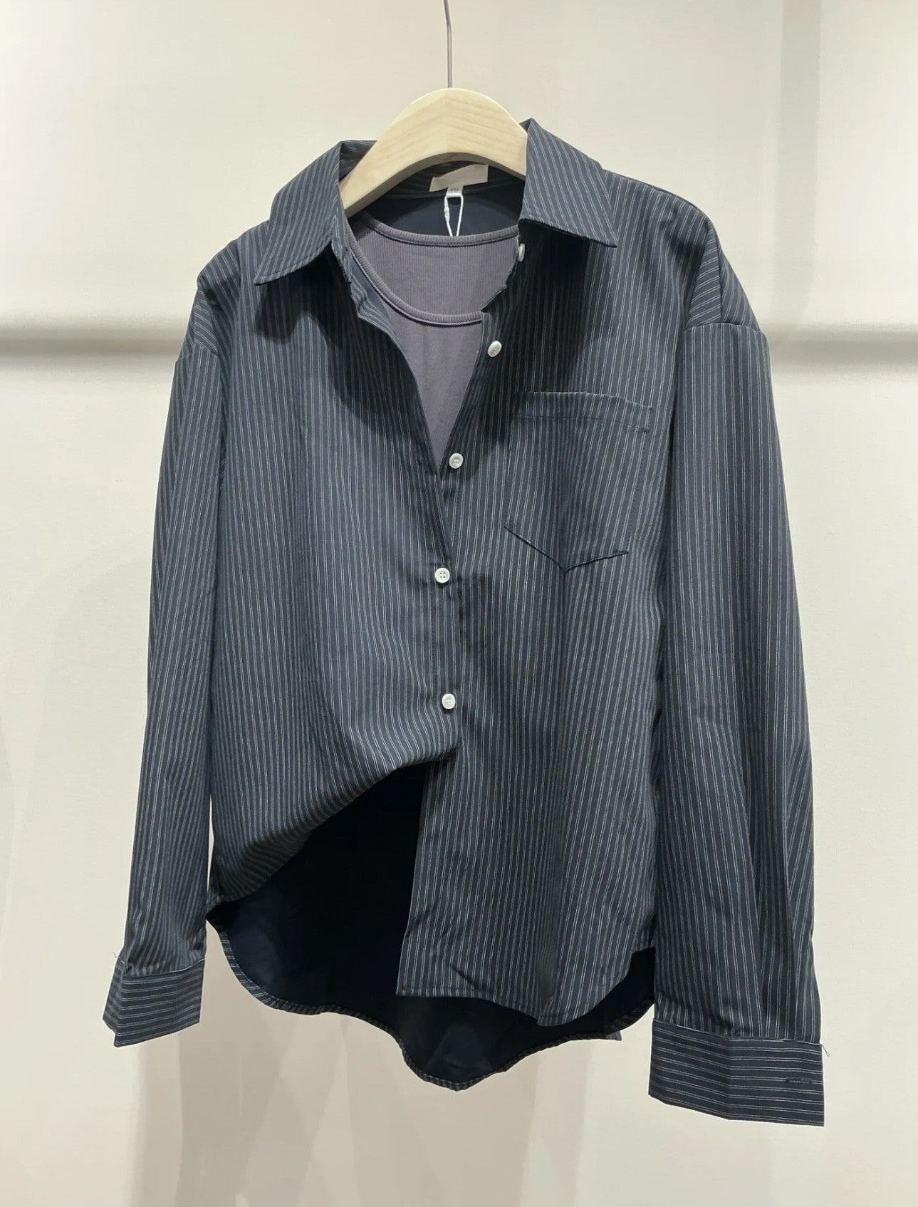 Chemise Oversize Bleu Marine